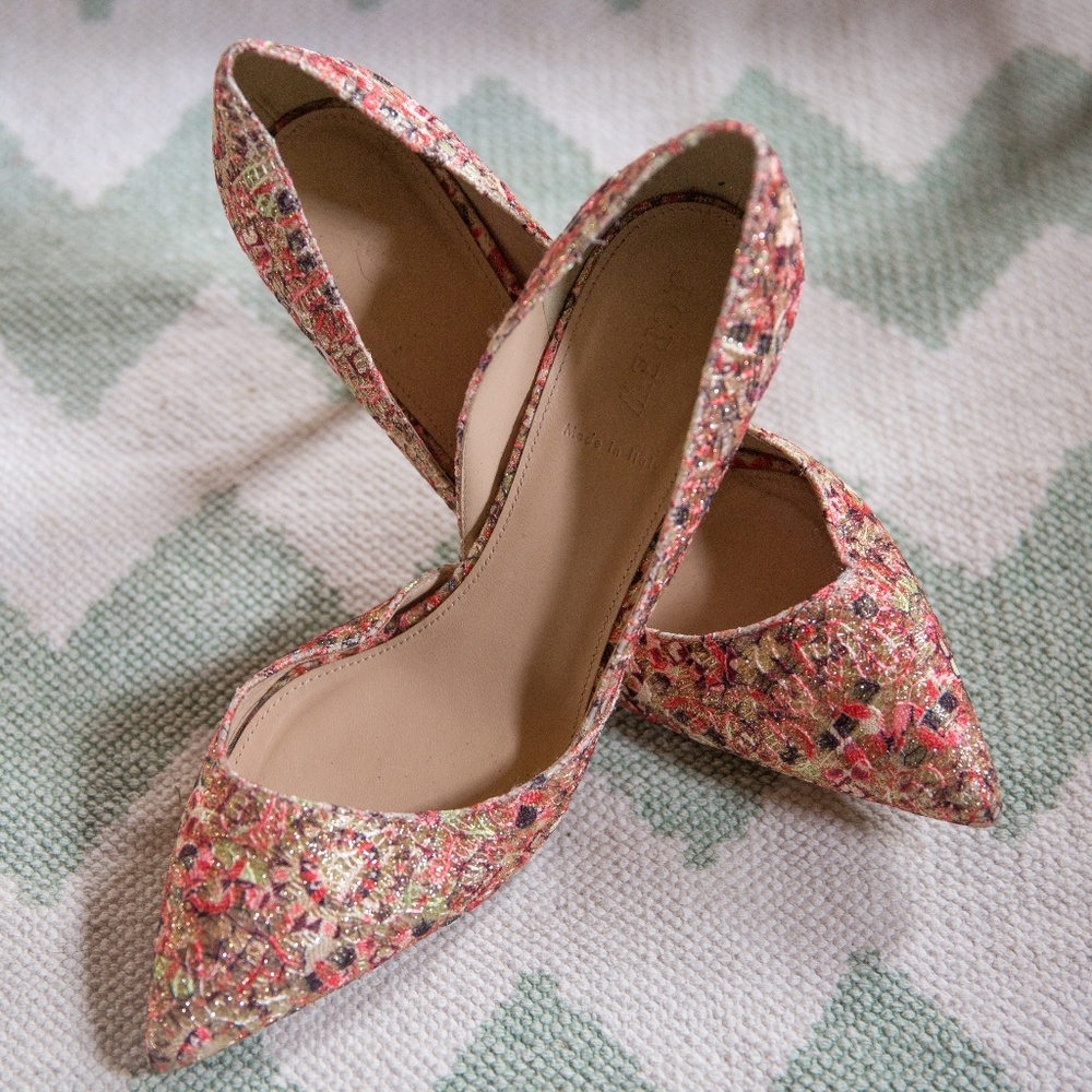 J Crew Colette D'Orsay Pumps, Metallic